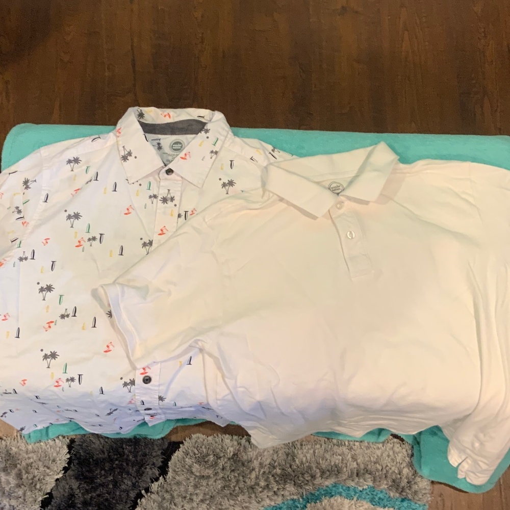 Lot of 2 Boys XL Summer Dress Shirts Wonder Nation